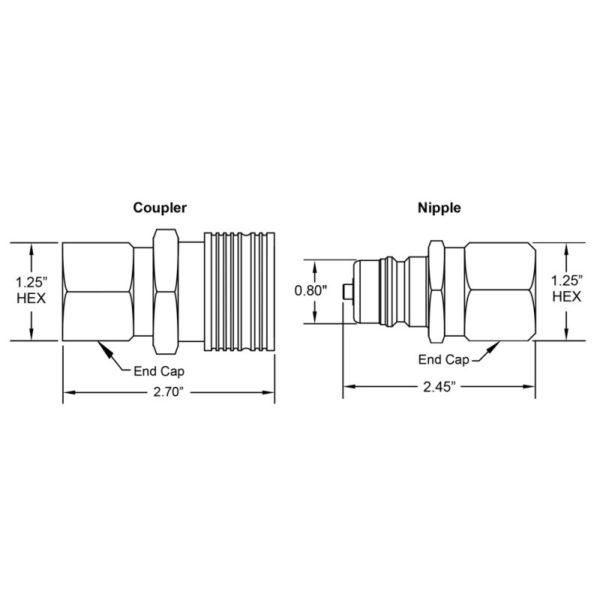 Series 410 Models 66 and 67 Two-Way Shutoff Valved Nipples and Couplers - Image 2
